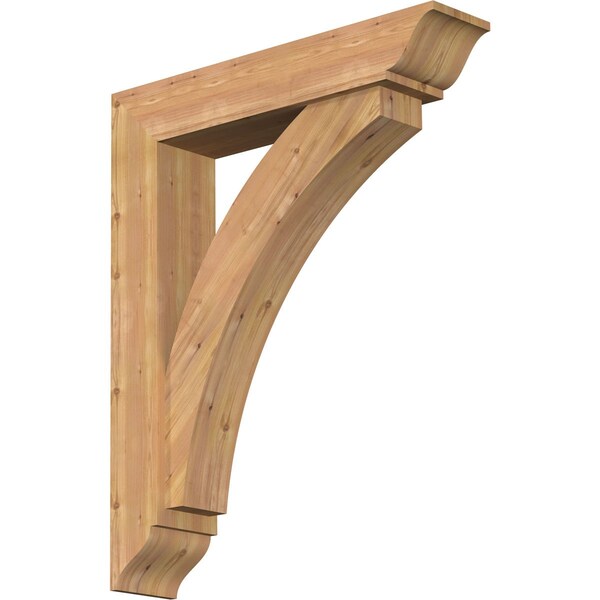 Ekena Millwork Thorton Traditional Smooth Bracket w/ Offset Brace, Western Red Cedar, 7 1/2"W x 36"D x 44"H BKT0806X36X44THR01SWR - main